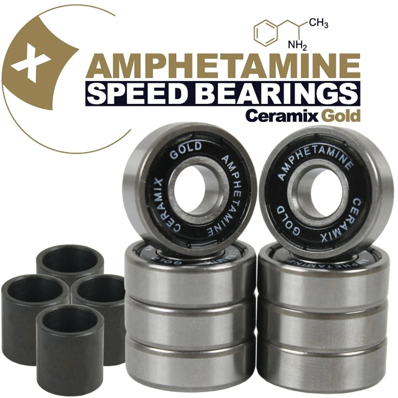 Amphetamine Bearings Skateboard Kugellager Ceramics Gold