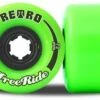 Retro FreeRides Lime Green Longboard Wheels 72mm / 80a