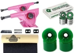 Amok Longboard Achsen Set 150mm Pink / Green