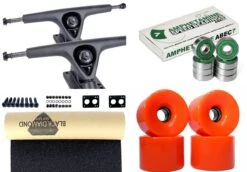 Impact Longboard Achsen Set 180mm Black / Orange Wheels 76mm