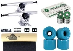 Impact Longboard Achsen Set 180mm Silver / Blue Wheels 76mm