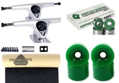 Impact Longboard Achsen Set 180mm Silver / Green Wheels 70mm