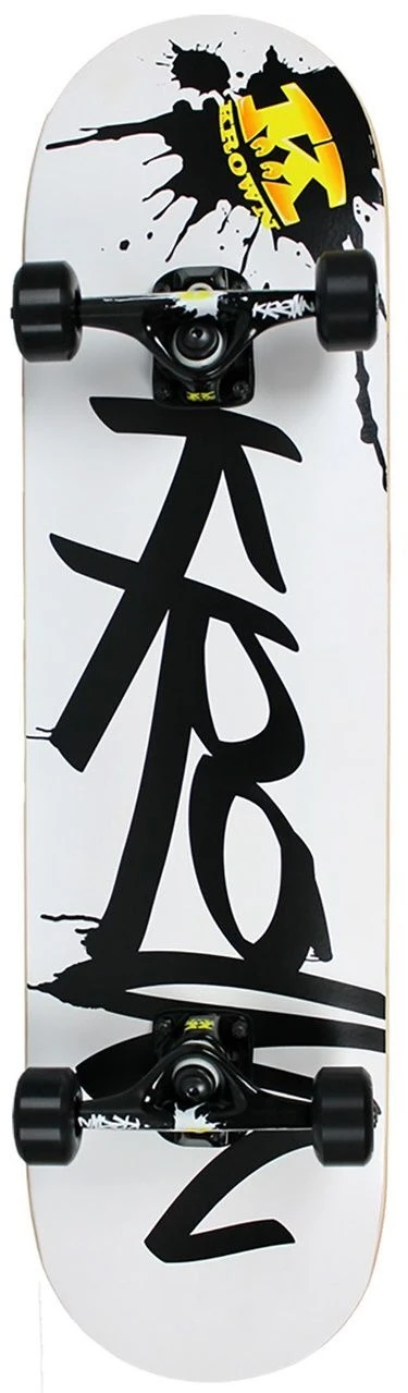 Krown Pro Black Splat Logo Complete Skateboard 8.0 1 Krown Pro Black Splat Logo Complete Skateboard 8.0