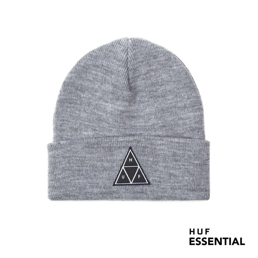 HUF Essentials TT Cuff Beanie Grey Heather 1 HUF Essentials TT Cuff Beanie Grey Heather