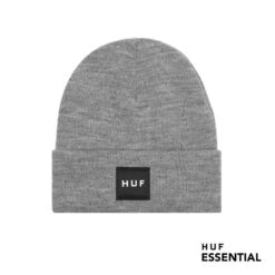 HUF Essentials Box Logo Beanie Grey Heather