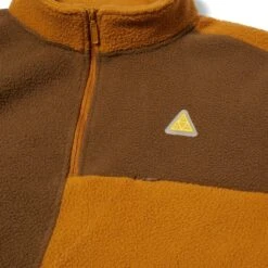 HUF Expedition Quarter Zip Pile Fleece - Coffee -Einzigartiges Skateboard fl00215 coffe 3 1280x1280