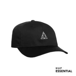 HUF Essentials TT Logo CV 6 Panel Black