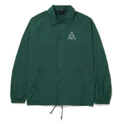 HUF Essentials Triple Triangle Coach Jacket - Forest Green
