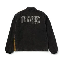 HUF Dark Phoenix Work Jacken - Washed Black -Einzigartiges Skateboard jk00427 wablk 3 1280x1280