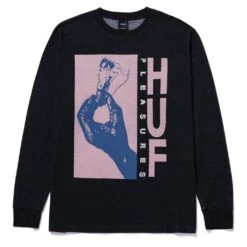 HUF Light Up Jacquard Longsleeve Black