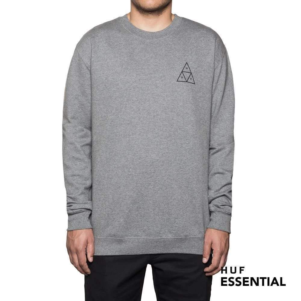 HUF Essentials TT Pullover Athletic Heather 1 HUF Essentials TT Pullover Athletic Heather
