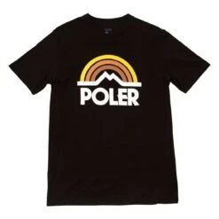 POLER T-Shirt MOUNTAIN RAINBOW Black