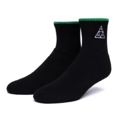 HUF Emb. Triple Triangle 1/4 Socken Black