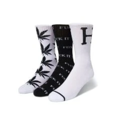 HUF Variety 3 Pack Socken - Black White