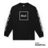 HUF Essentials Domestic Longsleeve Black
